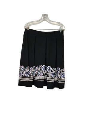East 1946 A-line Pleated Floral Accent Skirt Size Medium